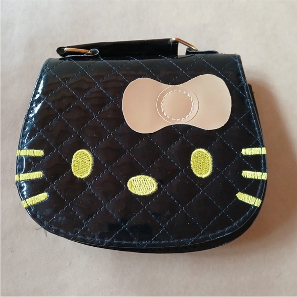 Hello Kitty Other - Hello Kitty Sanrio Purse Bag Detachable Crossbody Strap Black Yellow